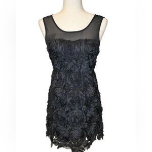 Nwt ya Los Angeles black floral ruffle medium dress